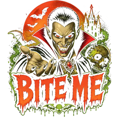 Bite Me Vampire Halloween Design