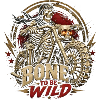 Bone To Be Wild Skeleton Biker