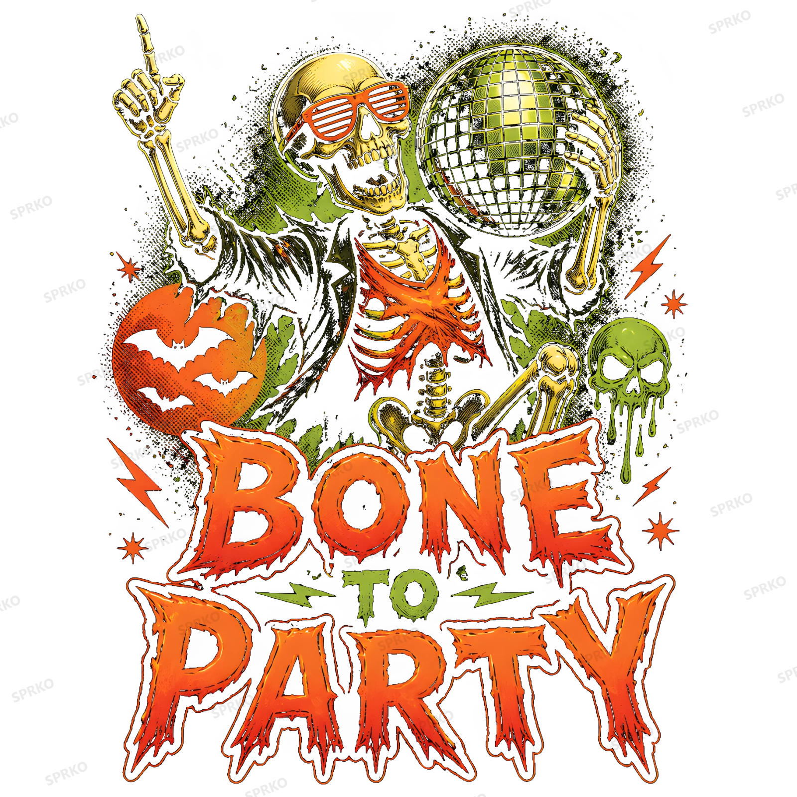 Bone to Party Disco Skeleton design preview wrapped on a mug