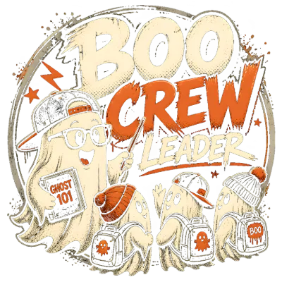 Boo Crew Leader Halloween Ghost Teacher Design