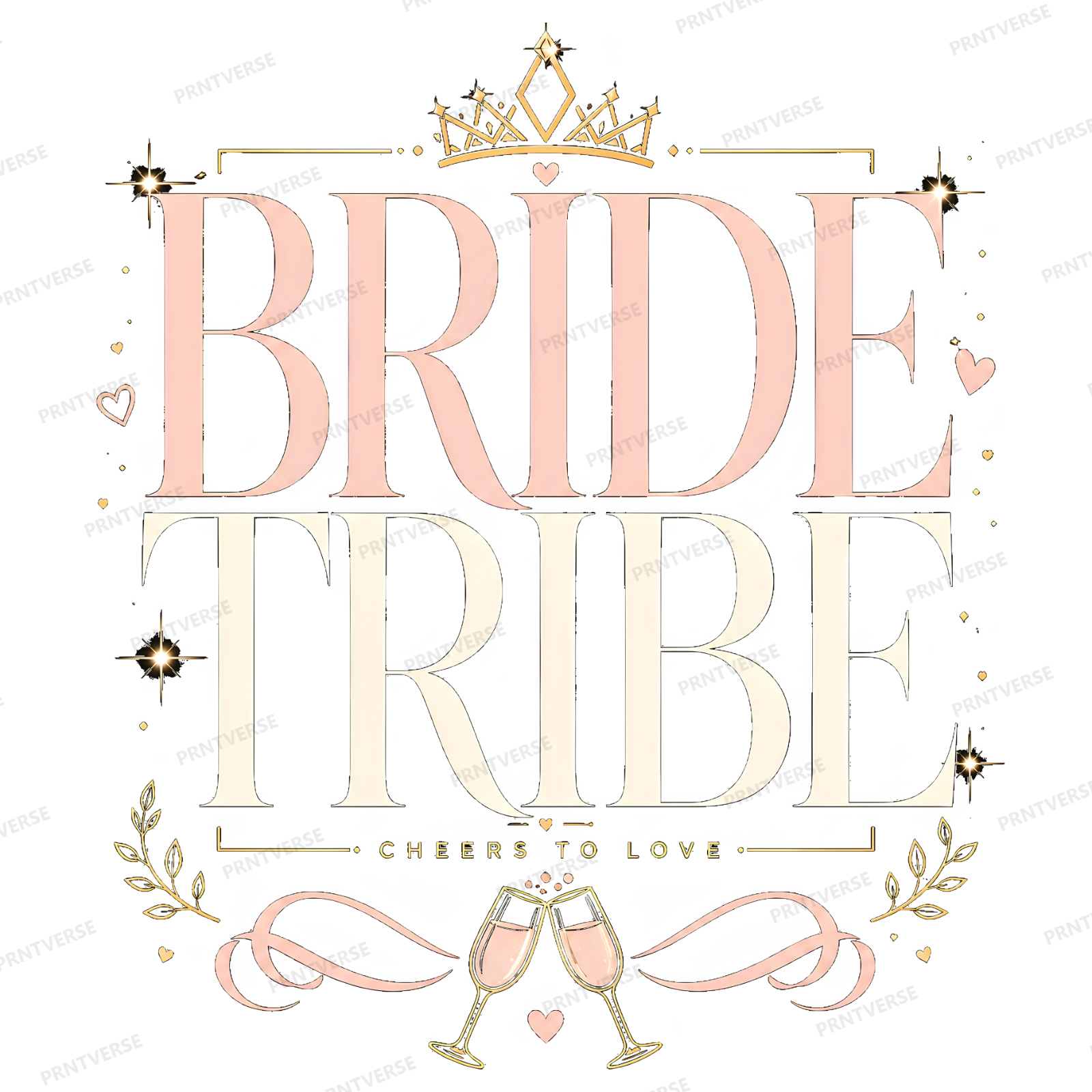 Bride Tribe Cheers to Love Wedding Party Design design preview wrapped on a mug