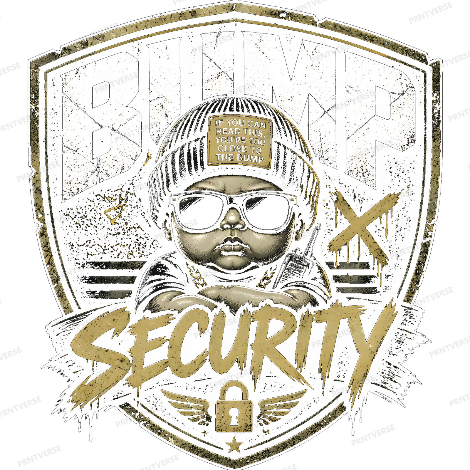Bump Security Tough Baby Maternity Artwork design preview wrapped on a mug