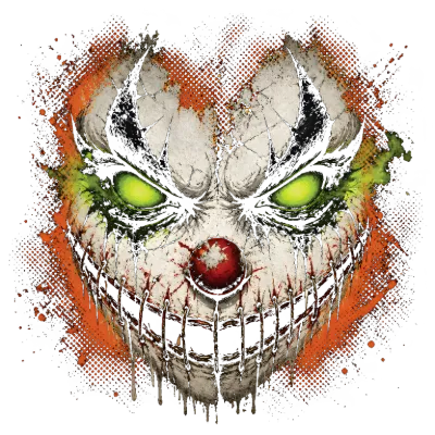 Creepy Clown Halloween Spooky Face