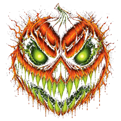 Creepy Jack-o'-Lantern Halloween Pumpkin