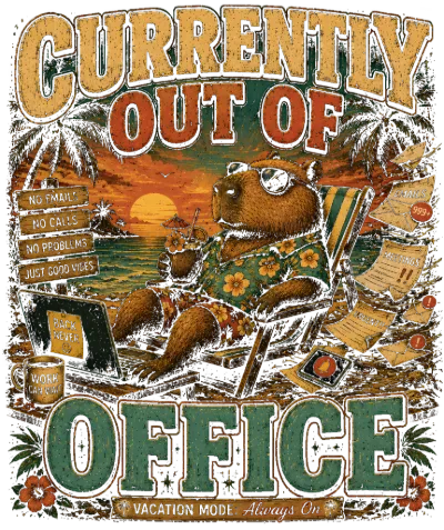 Currently Out of Office Capybara Vacation