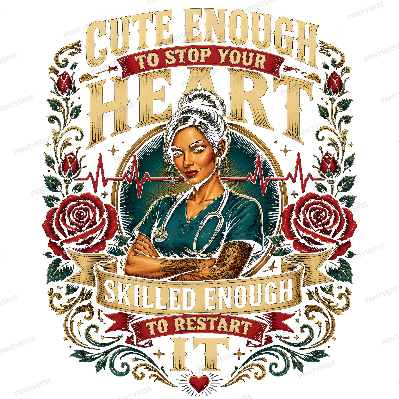 Skilled Enough To Restart It Nurse Badge design preview wrapped on a mug
