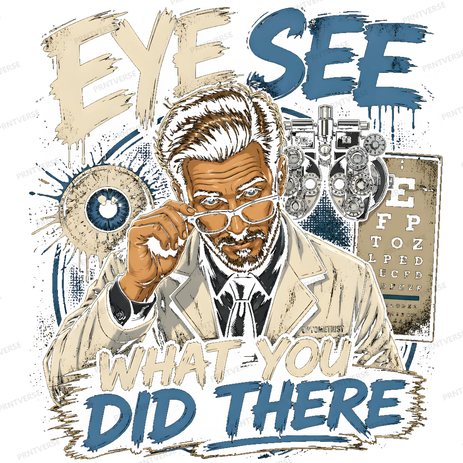 Eye See What You Did There Optometrist Pun design preview wrapped on a mug