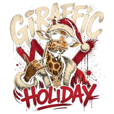 Giraffic Holiday Santa Giraffe