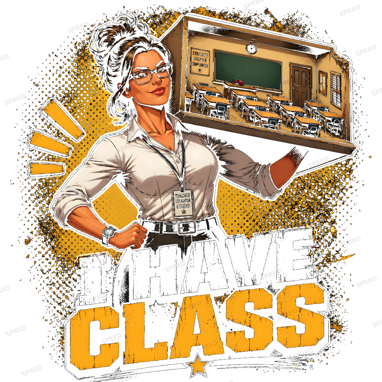 I Have Class Teacher Educator Design design preview wrapped on a mug
