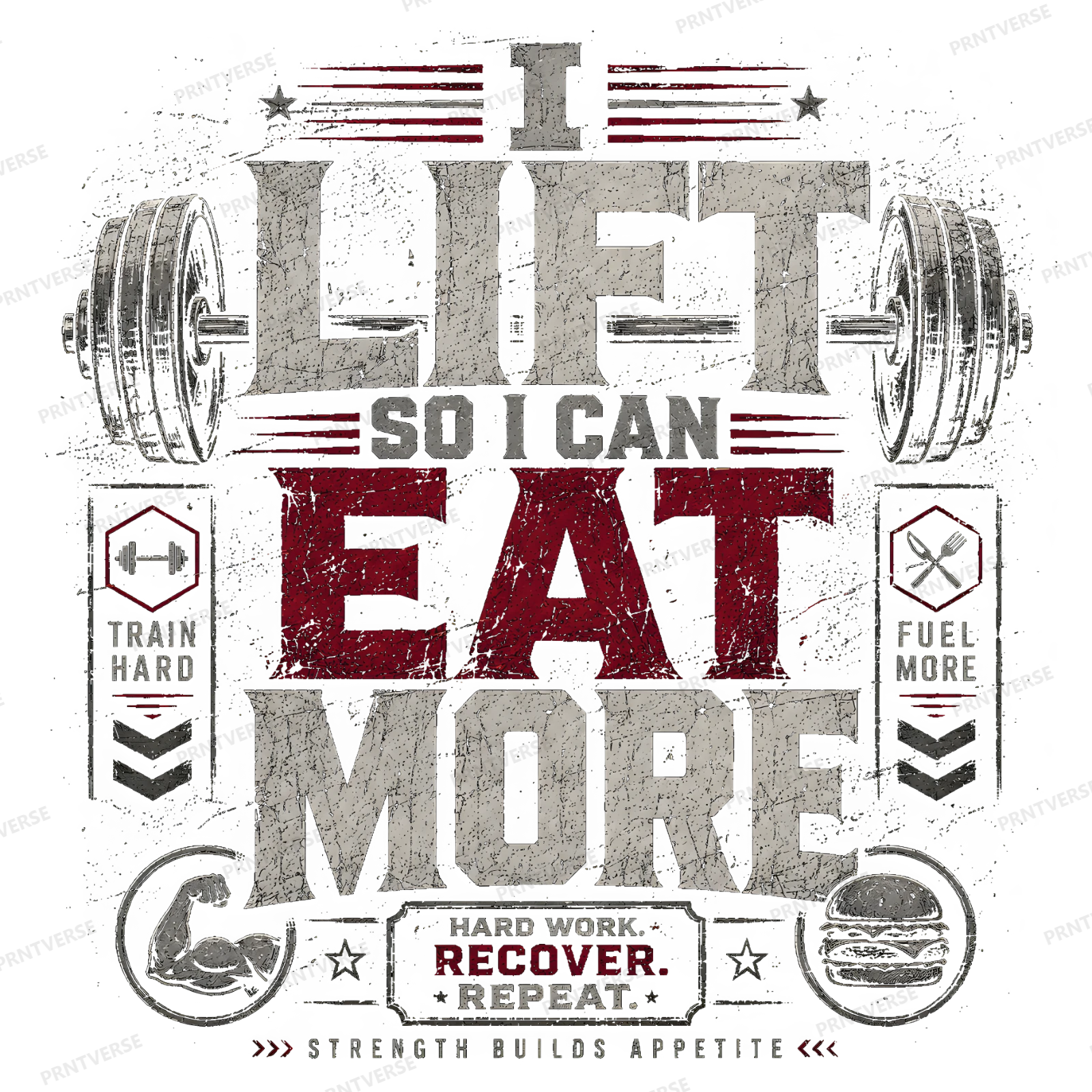 I Lift So I Can Eat More Fitness Humor design preview wrapped on a mug