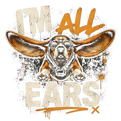I'm All Ears Beagle Pilot Humorous Design