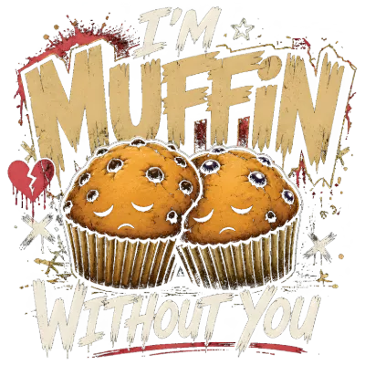 I'm Muffin Without You Grunge Pun Design