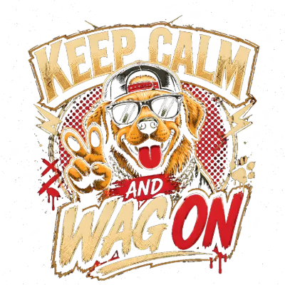 Keep Calm and Wag On Dog Design