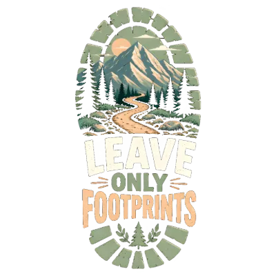 Leave Only Footprints Hiking Design