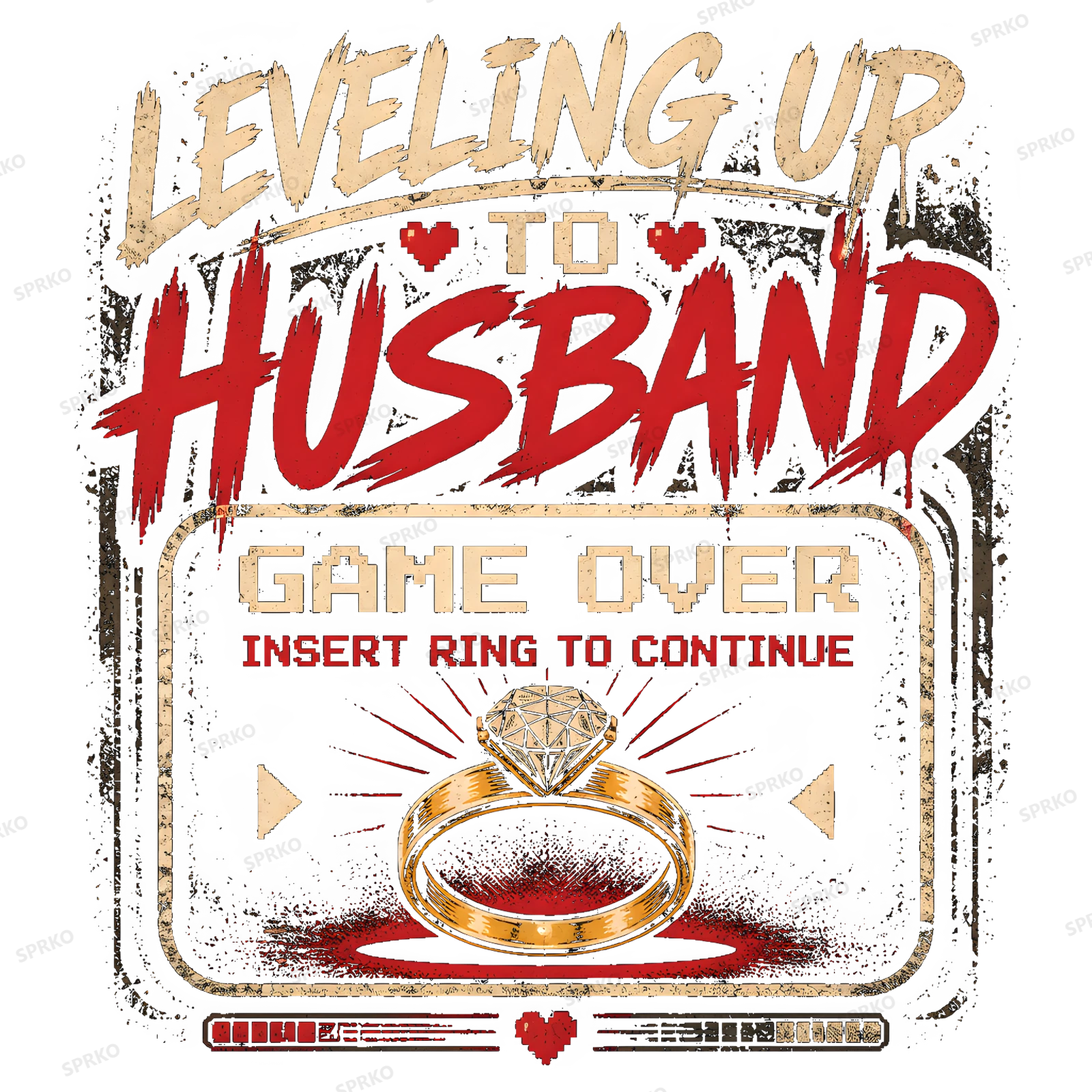 Leveling Up To Husband Gamer Wedding Design design preview wrapped on a mug
