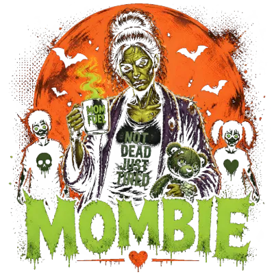 Mombie: Not Dead Just Tired Zombie Mom Graphic
