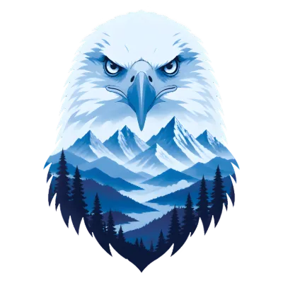 Majestic Mountain Wilderness Eagle Design