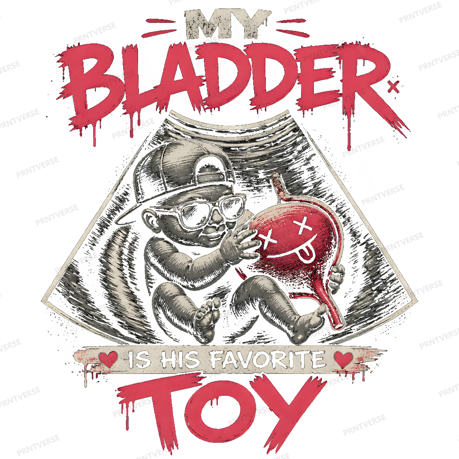 My Bladder Is His Favorite Toy design preview wrapped on a mug