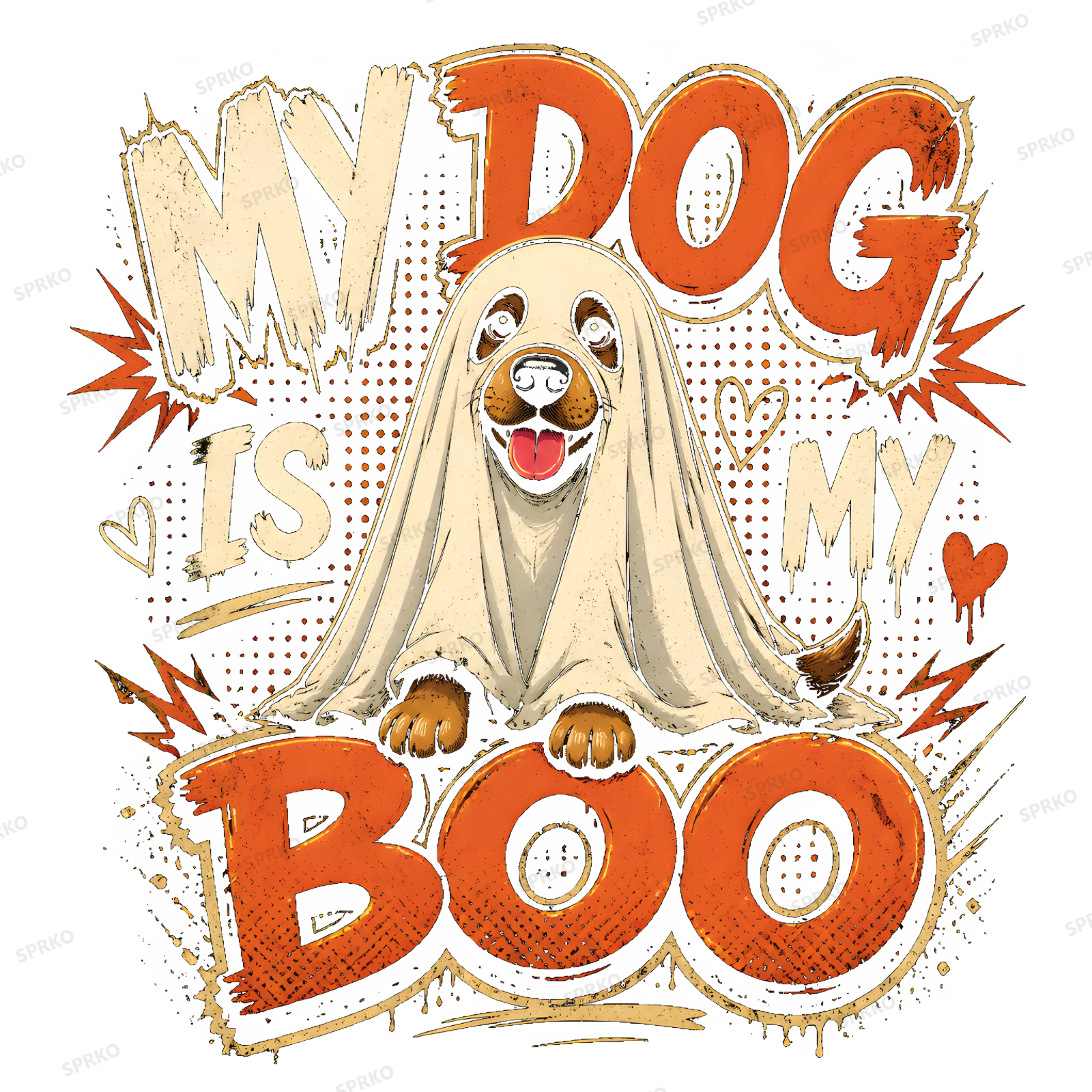 My Dog Is My Boo Halloween Ghost Puppy design preview wrapped on a mug