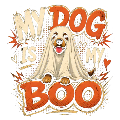 My Dog Is My Boo Halloween Ghost Puppy