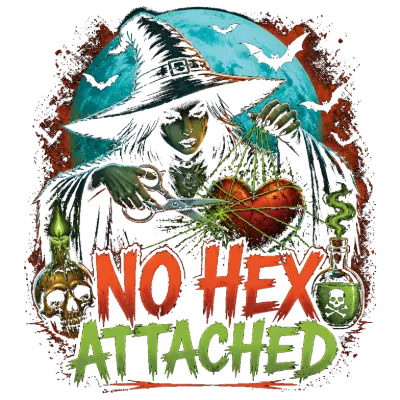 No Hex Attached Witch Halloween Design