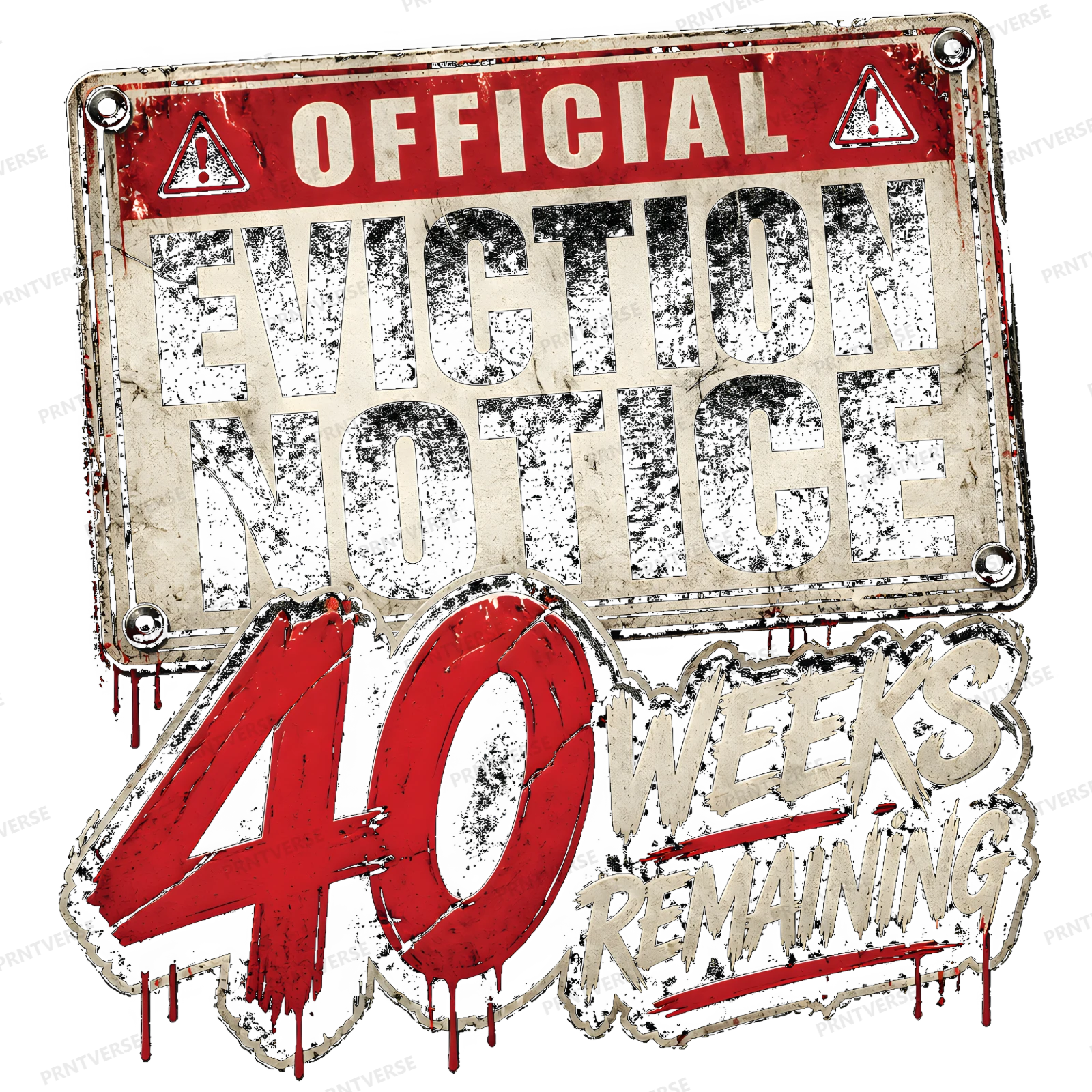 Official Eviction Notice 40 Weeks Remaining design preview wrapped on a mug