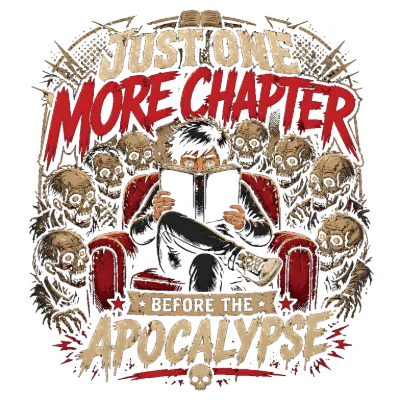 Just One More Chapter Before The Apocalypse Reading Zombie Design