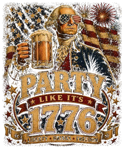 Party Like It's 1776 George Washington Beer Art