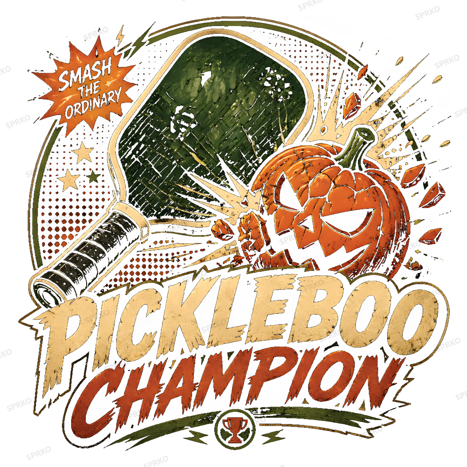 Pickleboo Champion Halloween Pickleball Design design preview wrapped on a mug
