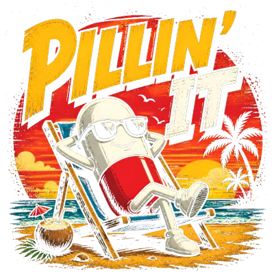 Pillin' It Beach Sunset Chill Pill