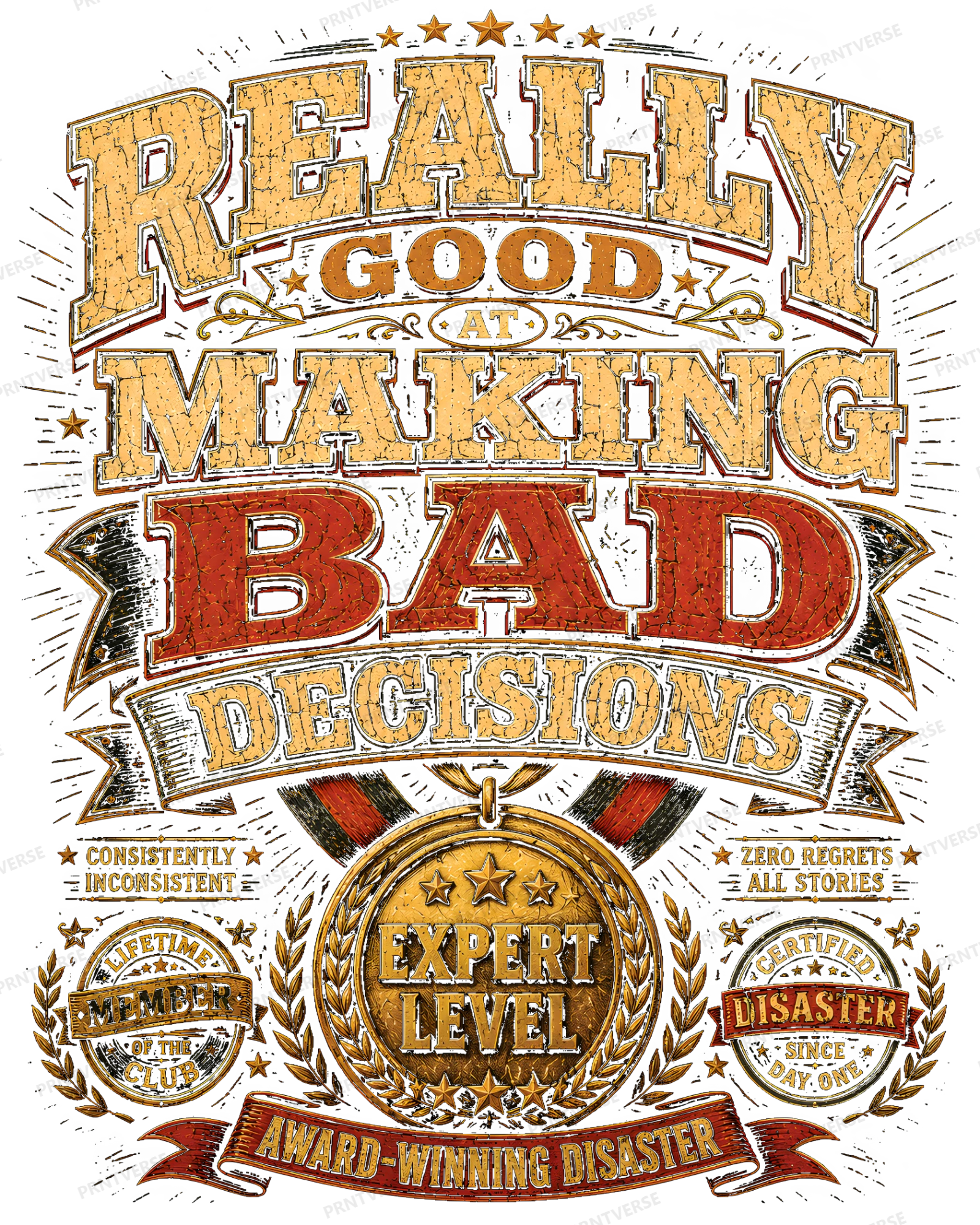 Really Good At Making Bad Decisions Expert Level design preview wrapped on a mug