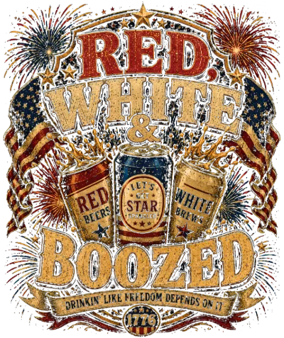 Red White and Boozed Patriotic Beer Design