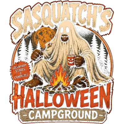 Sasquatch's Halloween Campground Funny Spooky Design