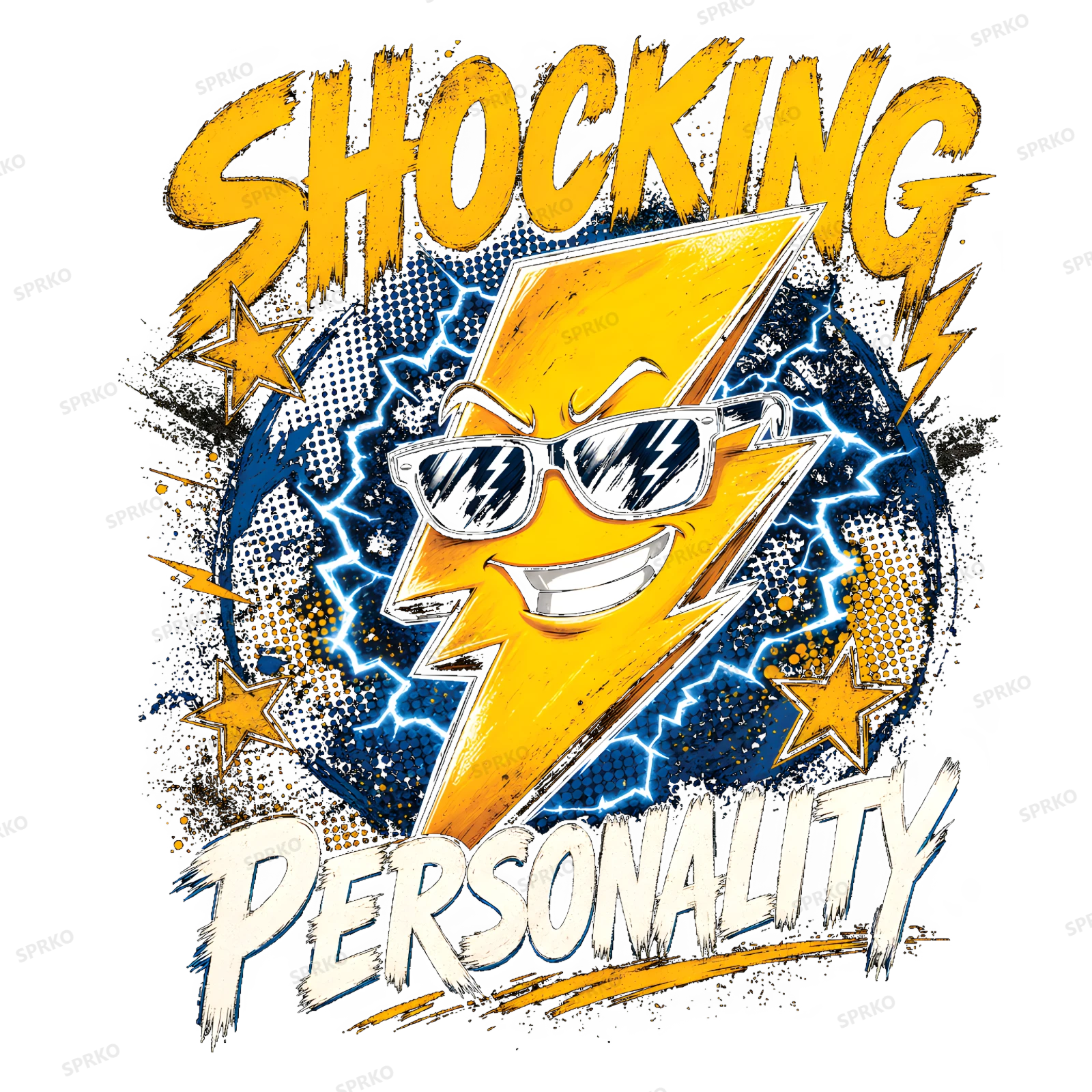 Shocking Personality Cool Lightning Bolt design preview wrapped on a mug