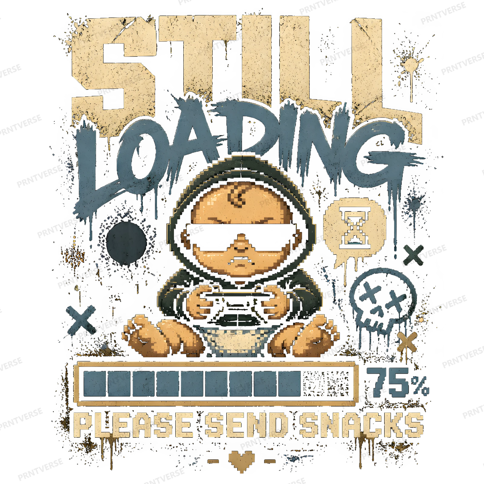 Still Loading Grumpy Baby Gaming Streetwear design preview wrapped on a mug