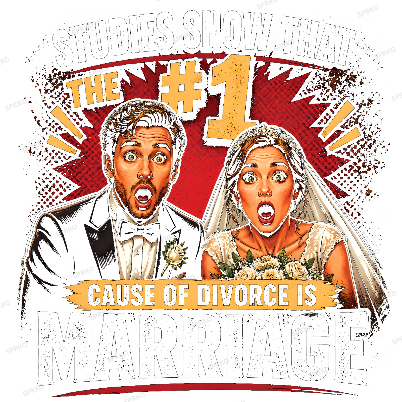 Studies Show #1 Cause of Divorce is Marriage design preview wrapped on a mug