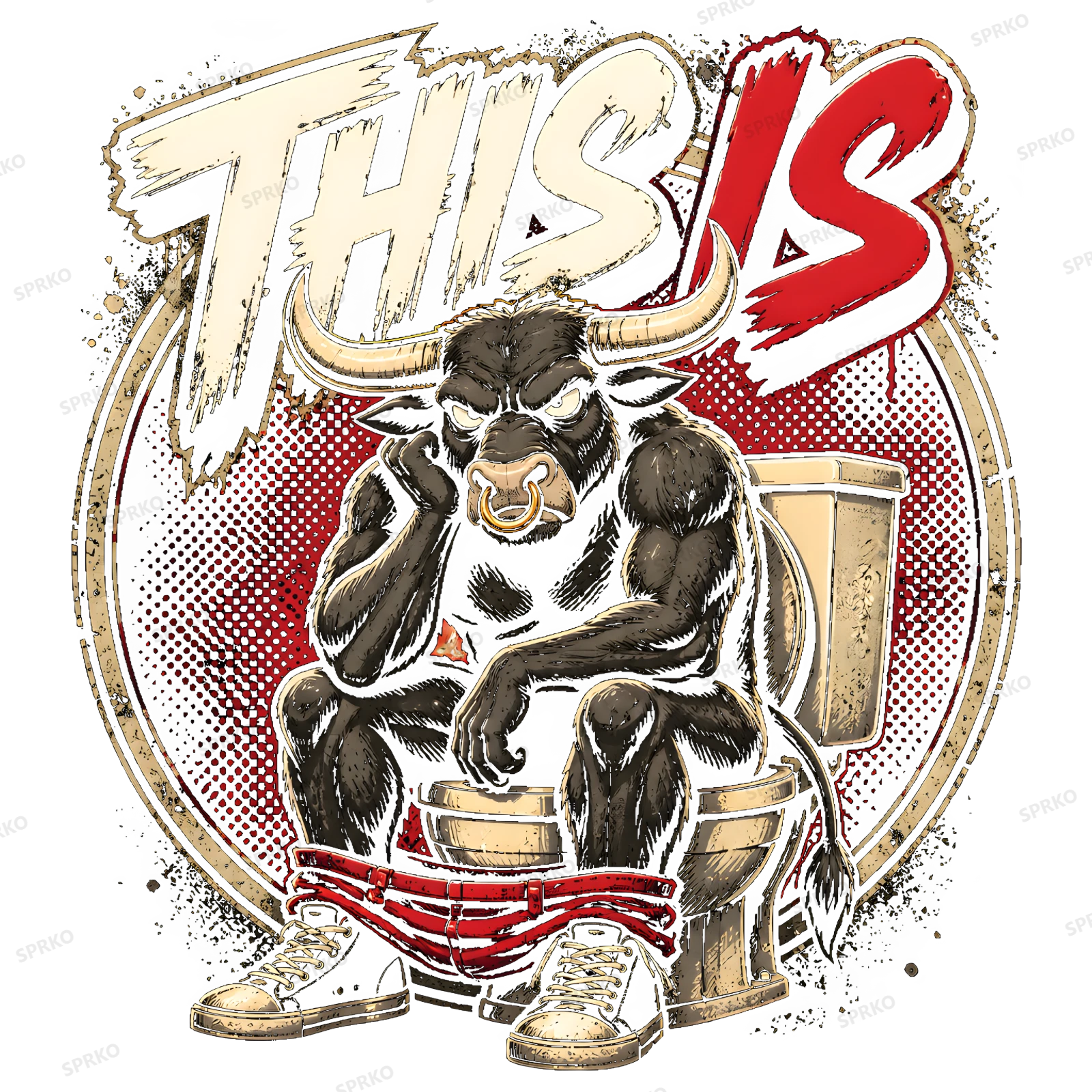 This Is Bullshit Toilet Humor design preview wrapped on a mug