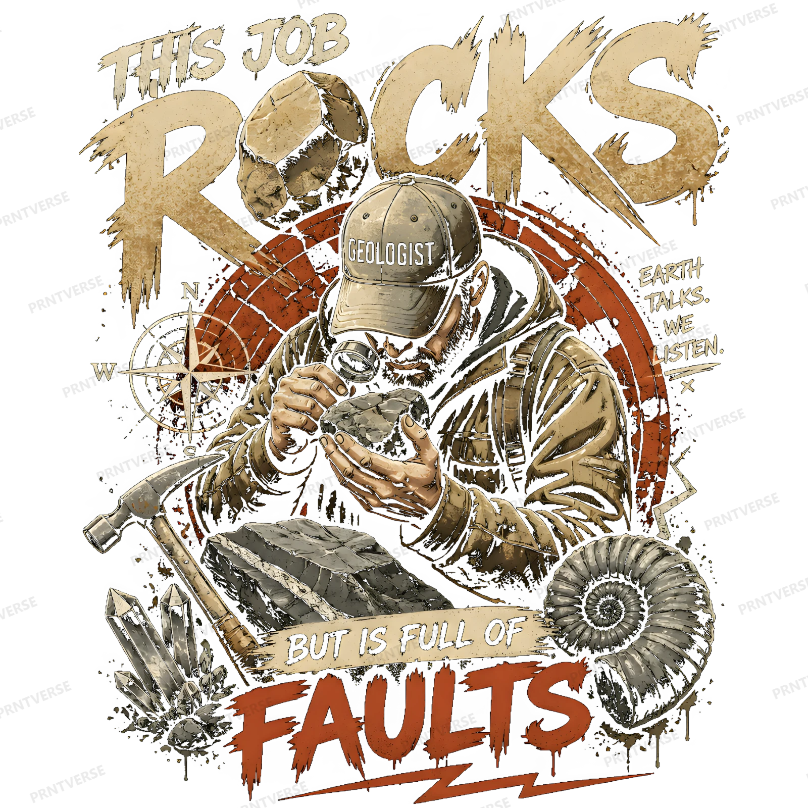 This Job Rocks Geologist Pun Design design preview wrapped on a mug