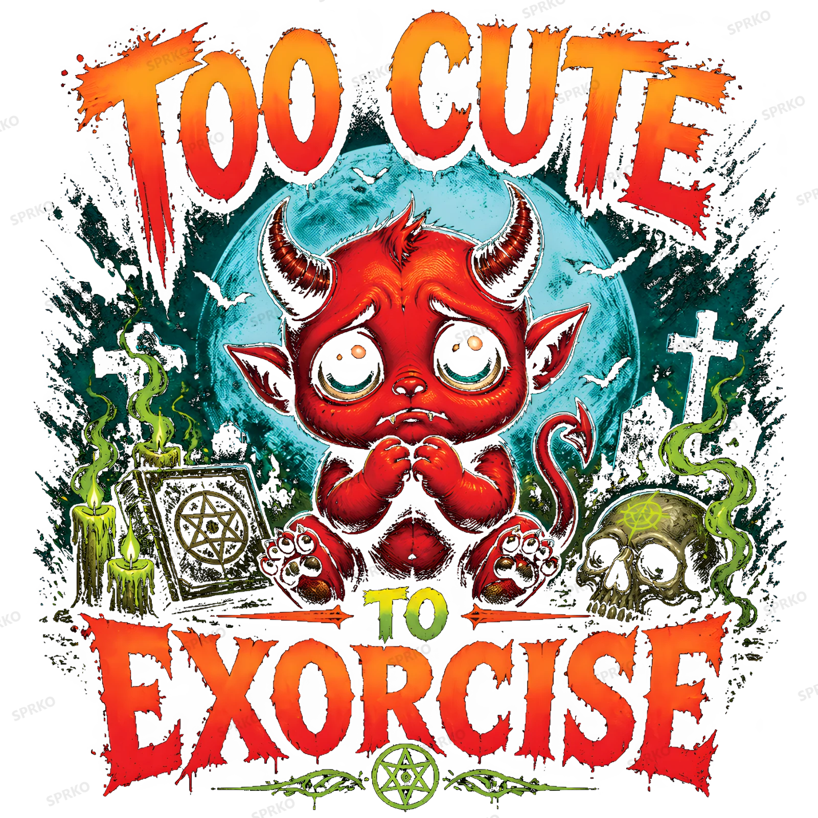 Too Cute To Exorcise Baby Devil Design design preview wrapped on a mug