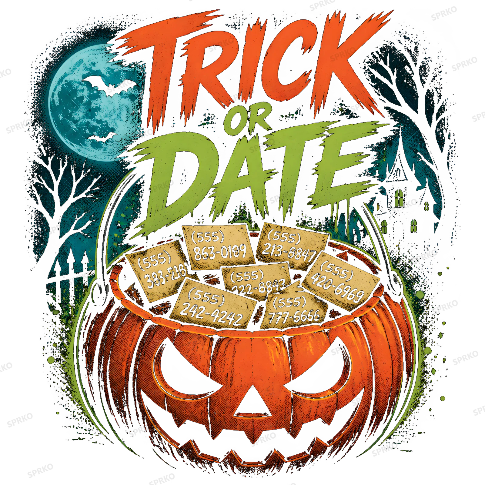 Trick or Date Halloween Pickup Lines Costume design preview wrapped on a mug