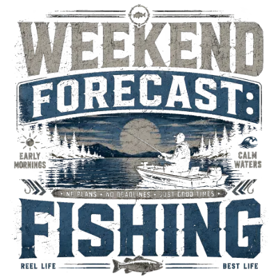 Weekend Forecast Distressed Fishing Design
