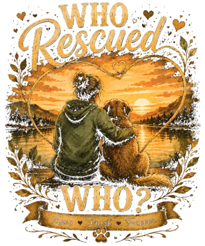 Who Rescued Who Vintage Sunset Dog Rescue