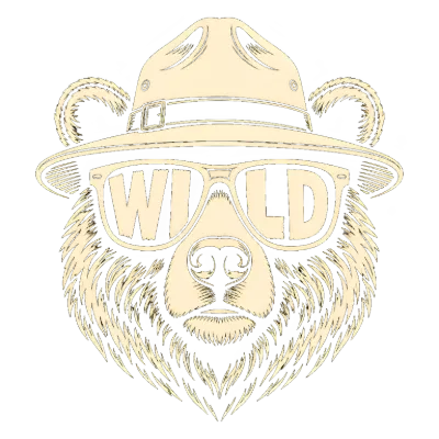 Wild Bear in Sunglasses and Ranger Hat