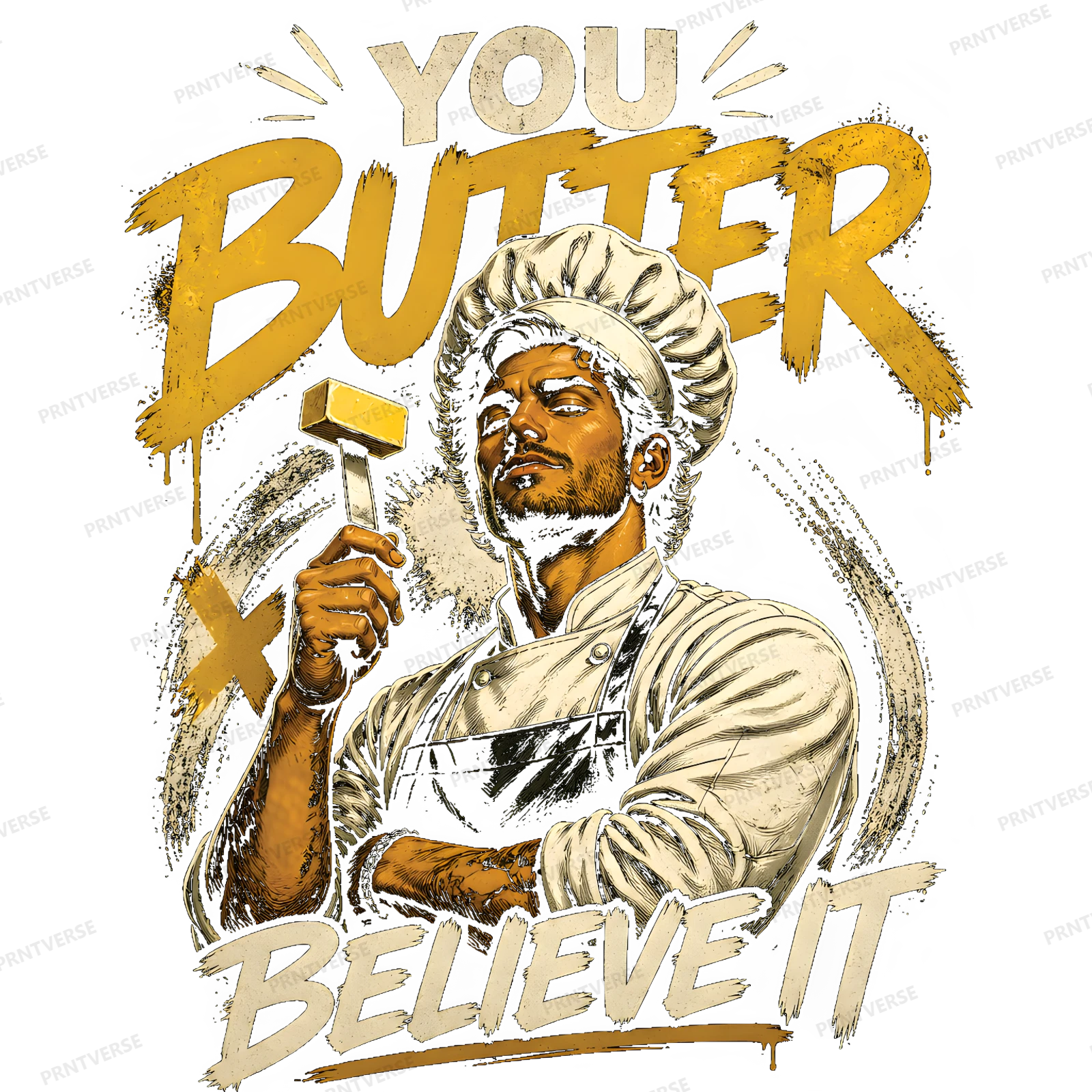 You Butter Believe It Edgy Chef Pun design preview wrapped on a mug