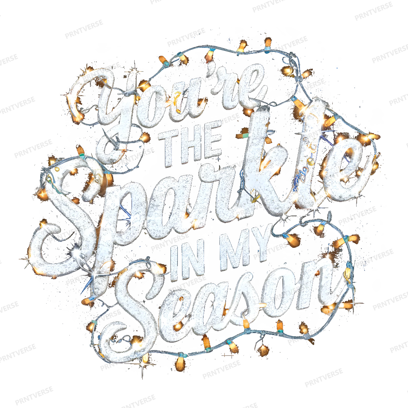 You're the Sparkle in My Season Holiday Love Design design preview on a t-shirt mockup